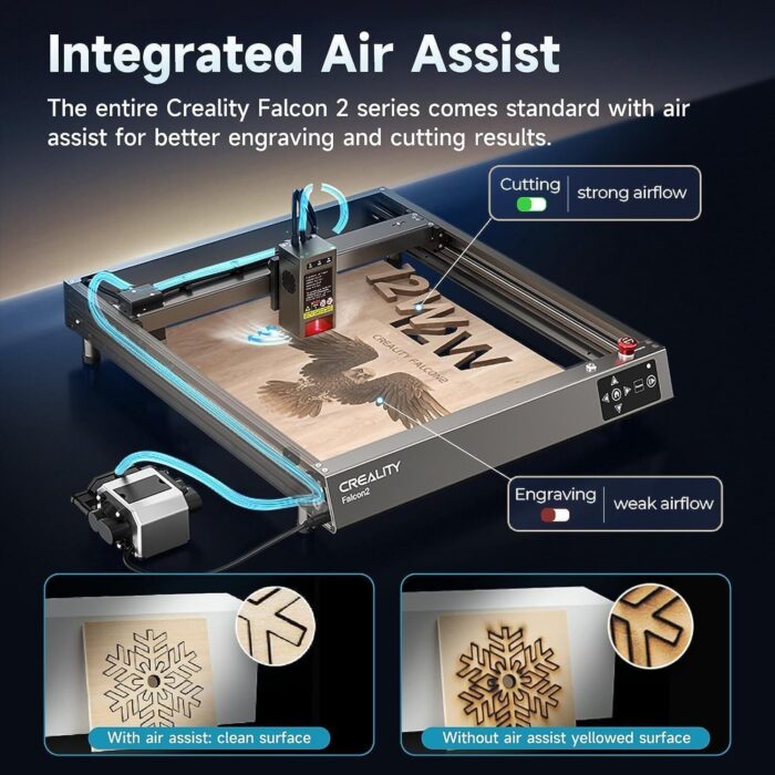 Creality Laser Engraver, 12W Laser Cutter with Air Assist, 120W High Accuracy - Image 4