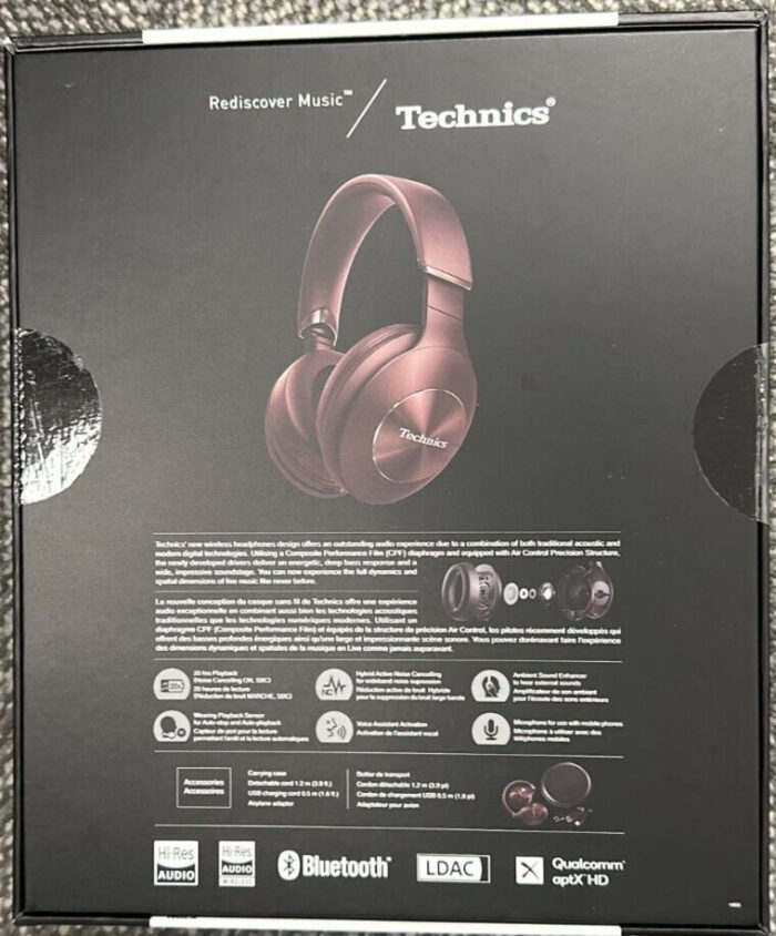 Technics Premium Hi-Res Wireless Bluetooth Stereo Headphones, 40 mm - Image 3